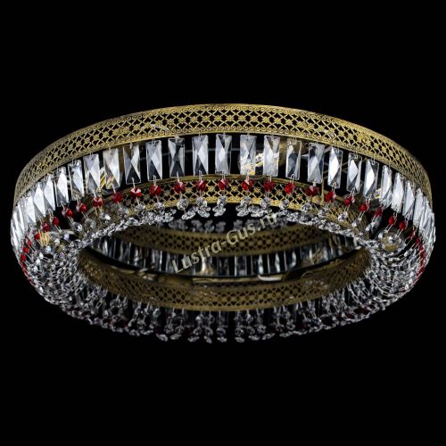 Люстра Венеция Кольцо №8 пластинка под бронзу Красная в Симферополе Гусь Хрустальный