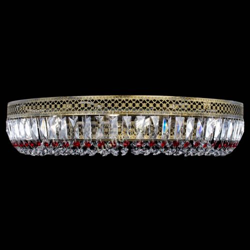 Люстра Венеция Кольцо №8 пластинка под бронзу Красная в Симферополе Гусь Хрустальный