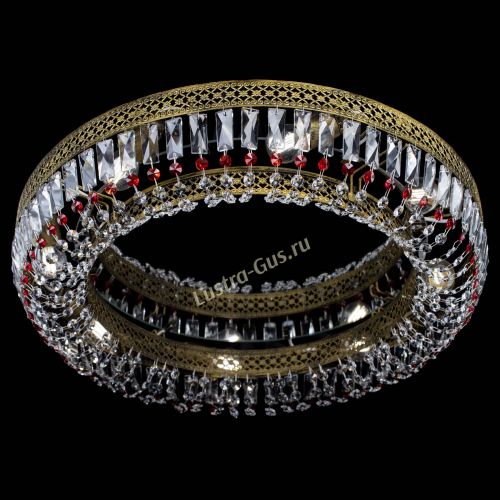 Люстра Венеция Кольцо №8 пластинка под бронзу Красная в Симферополе Гусь Хрустальный