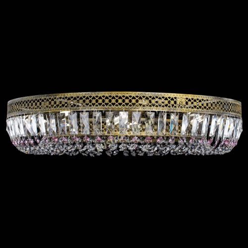 Люстра Венеция Кольцо №8 пластинка под бронзу Розовая в Симферополе Гусь Хрустальный