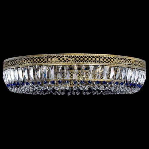 Люстра Венеция Кольцо №8 пластинка под бронзу Синяя в Симферополе Гусь Хрустальный