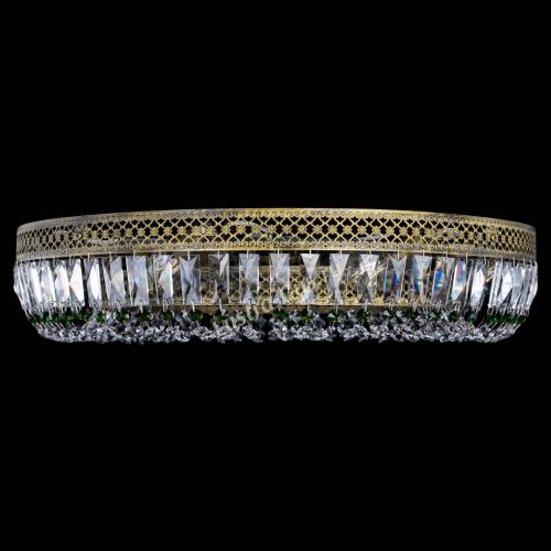 Люстра Венеция Кольцо №8 пластинка под бронзу Зеленая в Симферополе Гусь Хрустальный