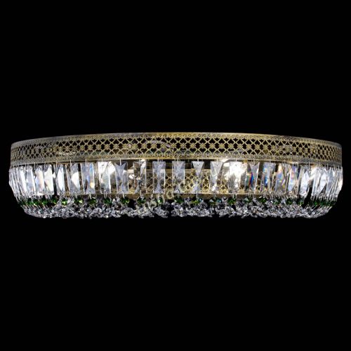 Люстра Венеция Кольцо №8 пластинка под бронзу Зеленая в Симферополе Гусь Хрустальный