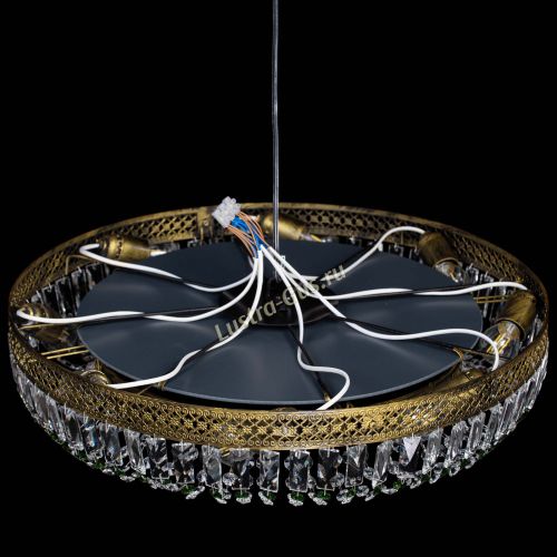 Люстра Венеция Кольцо №8 пластинка под бронзу Зеленая в Симферополе Гусь Хрустальный