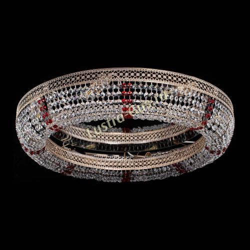 Люстра Венеция Кольцо №8 красное в Симферополе Гусь Хрустальный