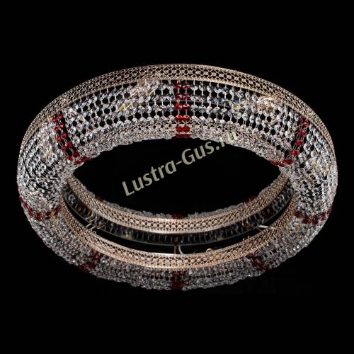 Люстра Венеция Кольцо №8 красное в Симферополе Гусь Хрустальный