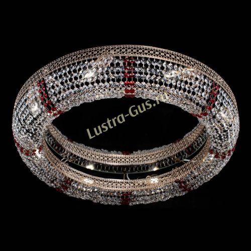 Люстра Венеция Кольцо №8 красное в Симферополе Гусь Хрустальный