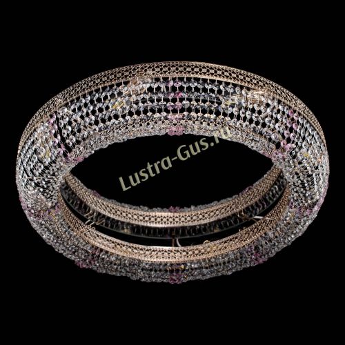 Люстра Венеция Кольцо №8 розовая в Симферополе Гусь Хрустальный