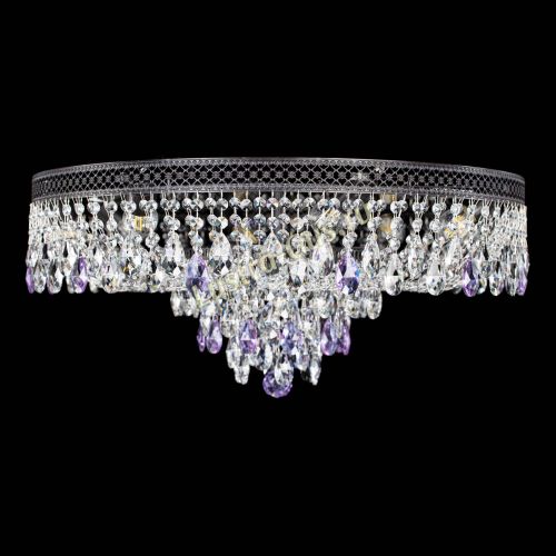 Люстра Венеция Кольцо Черная №8 фиолетовая в Симферополе Гусь Хрустальный