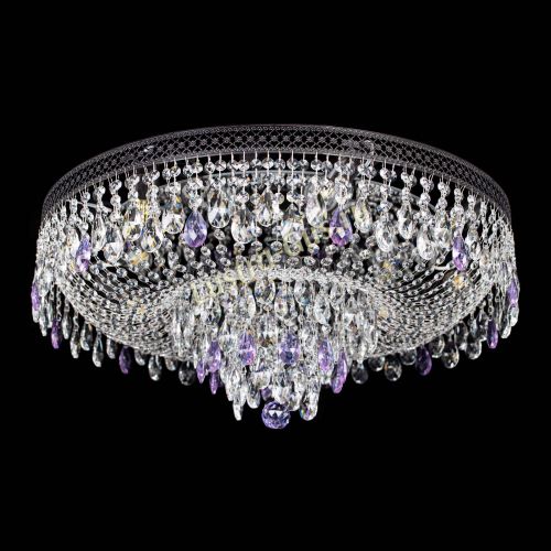 Люстра Венеция Кольцо Черная №8 фиолетовая в Симферополе Гусь Хрустальный