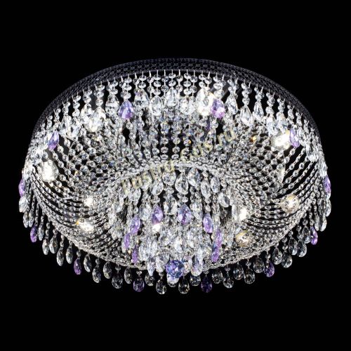 Люстра Венеция Кольцо Черная №8 фиолетовая в Симферополе Гусь Хрустальный