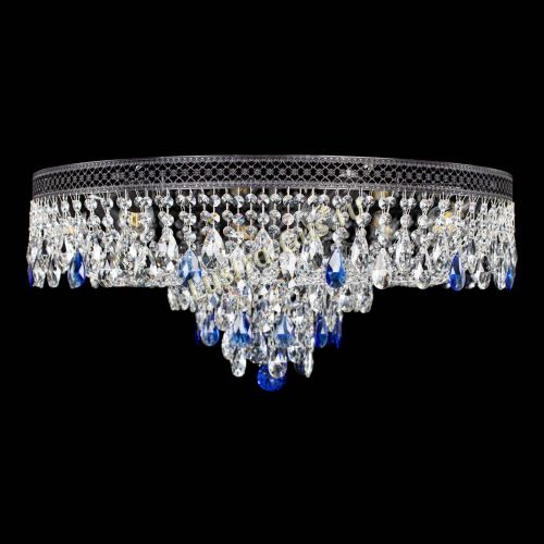 Люстра Венеция Кольцо Черная №8 синяя в Симферополе Гусь Хрустальный