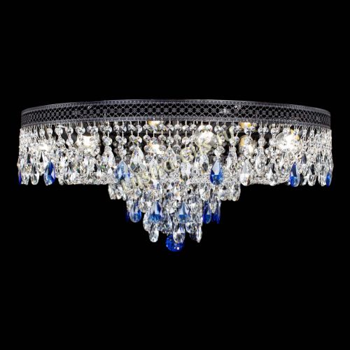 Люстра Венеция Кольцо Черная №8 синяя в Симферополе Гусь Хрустальный