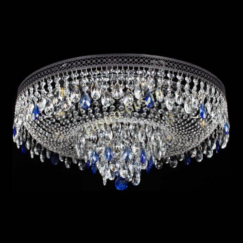 Люстра Венеция Кольцо Черная №8 синяя в Симферополе Гусь Хрустальный