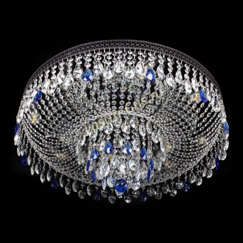 Люстра Венеция Кольцо Черная №8 синяя в Симферополе Гусь Хрустальный