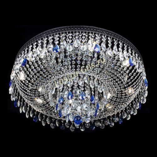 Люстра Венеция Кольцо Черная №8 синяя в Симферополе Гусь Хрустальный