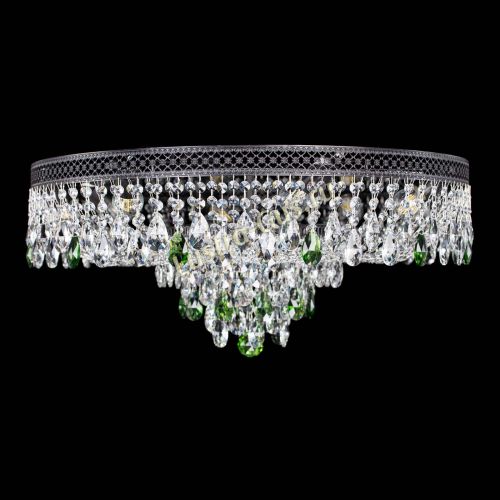 Люстра Венеция Кольцо Черная №8 зеленая в Симферополе Гусь Хрустальный
