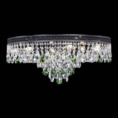 Люстра Венеция Кольцо Черная №8 зеленая в Симферополе Гусь Хрустальный