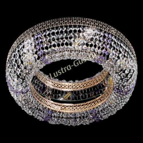 Люстра Венеция Кольцо фиолетовая в Симферополе Гусь Хрустальный