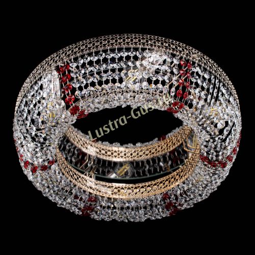 Люстра Венеция Кольцо красная в Симферополе Гусь Хрустальный