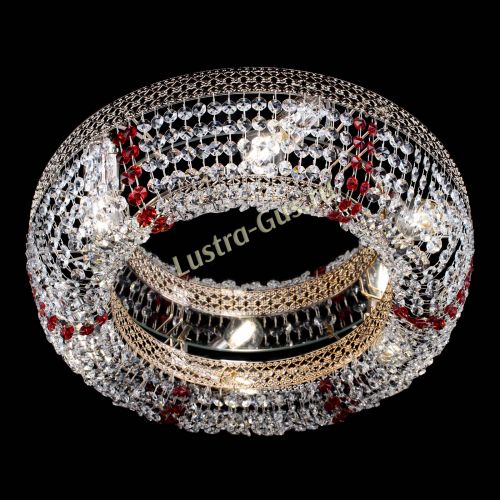 Люстра Венеция Кольцо красная в Симферополе Гусь Хрустальный