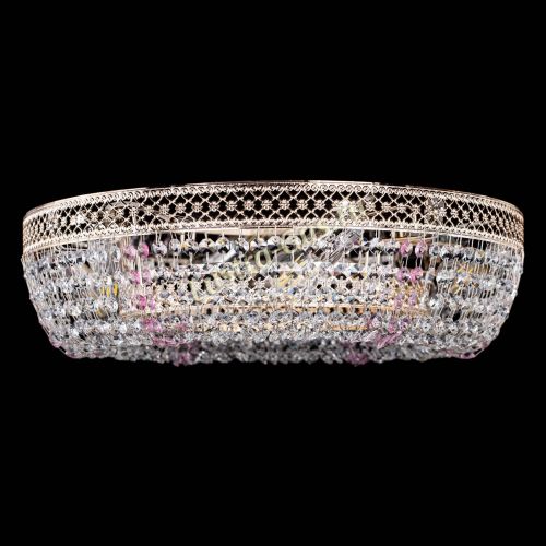 Люстра Венеция Кольцо розовая в Симферополе Гусь Хрустальный