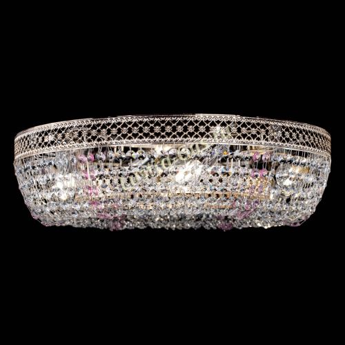 Люстра Венеция Кольцо розовая в Симферополе Гусь Хрустальный