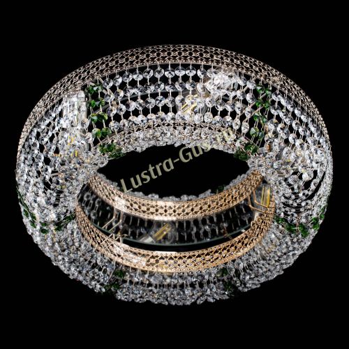Люстра Венеция Кольцо зеленая в Симферополе Гусь Хрустальный