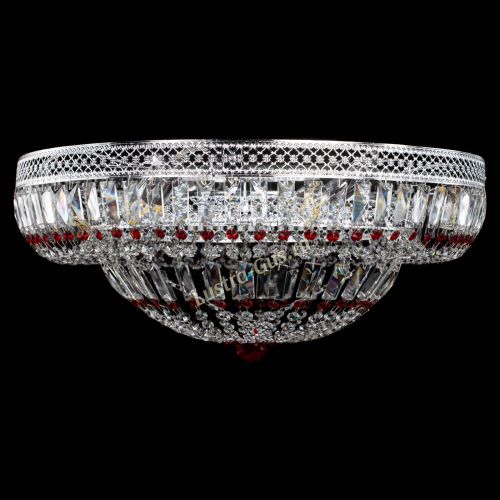 Люстра Венеция Купол пластинка 600 Красная в Симферополе Гусь Хрустальный