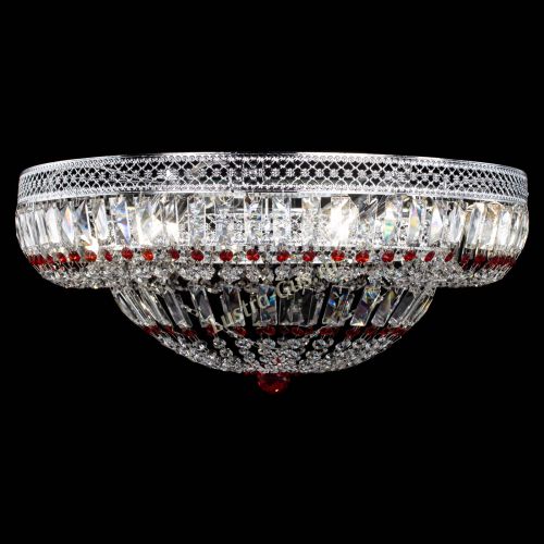 Люстра Венеция Купол пластинка 600 Красная в Симферополе Гусь Хрустальный