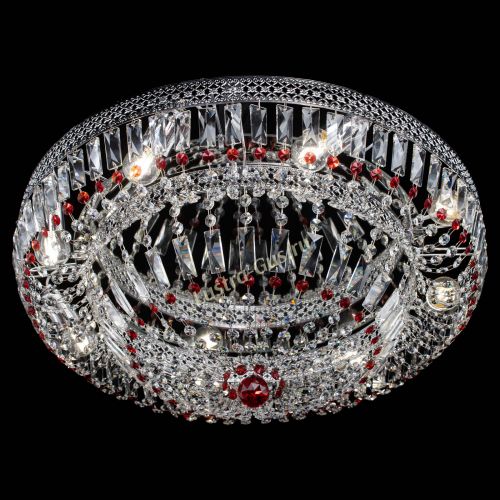 Люстра Венеция Купол пластинка 600 Красная в Симферополе Гусь Хрустальный