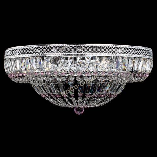 Люстра Венеция Купол пластинка 600 Розовая в Симферополе Гусь Хрустальный