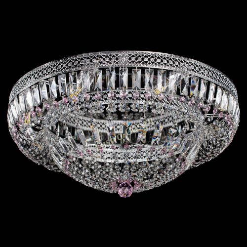 Люстра Венеция Купол пластинка 600 Розовая в Симферополе Гусь Хрустальный