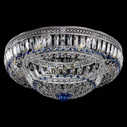 Люстра Венеция Купол пластинка 600 Синяя в Симферополе Гусь Хрустальный