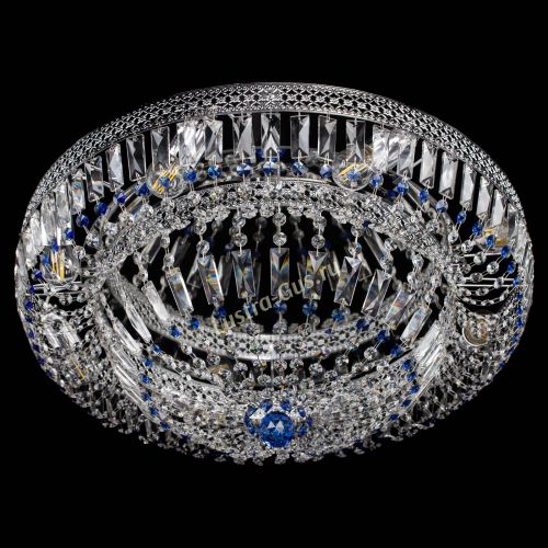 Люстра Венеция Купол пластинка 600 Синяя в Симферополе Гусь Хрустальный