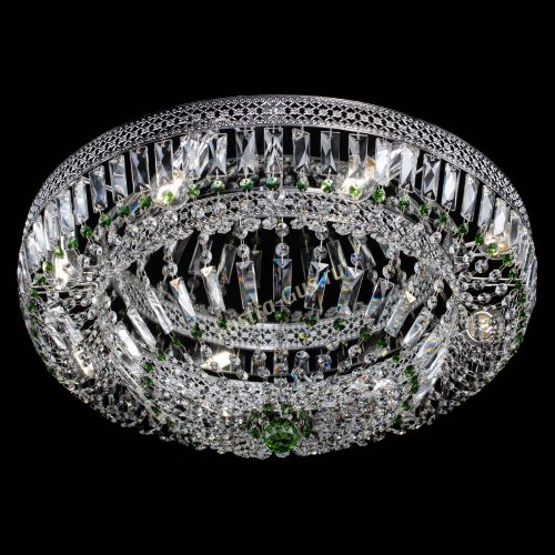 Люстра Венеция Купол пластинка 600 Зеленая в Симферополе Гусь Хрустальный