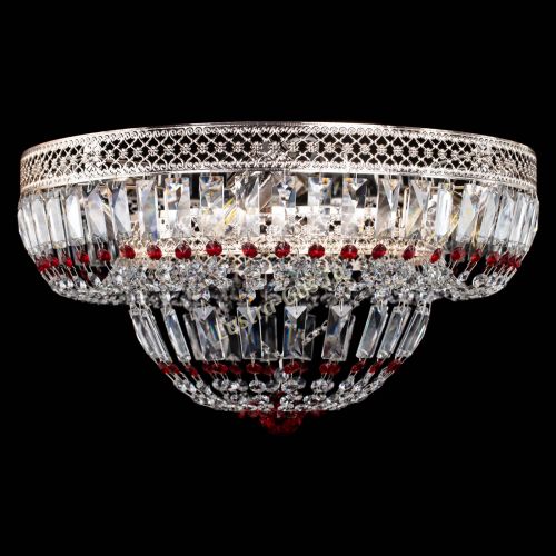 Люстра Венеция Купол пластинка Красная в Симферополе Гусь Хрустальный
