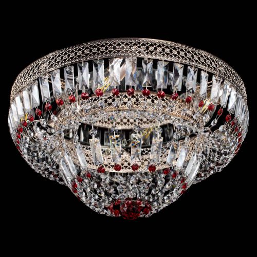 Люстра Венеция Купол пластинка Красная в Симферополе Гусь Хрустальный