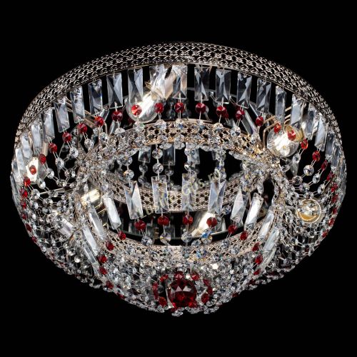 Люстра Венеция Купол пластинка Красная в Симферополе Гусь Хрустальный