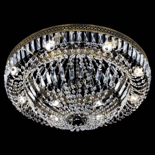 Люстра Венеция Купол пластинка под бронзу Черная в Симферополе Гусь Хрустальный