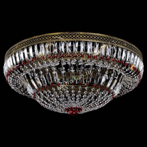 Люстра Венеция Купол пластинка под бронзу Красная в Симферополе Гусь Хрустальный