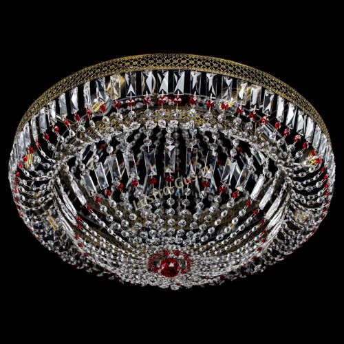 Люстра Венеция Купол пластинка под бронзу Красная в Симферополе Гусь Хрустальный
