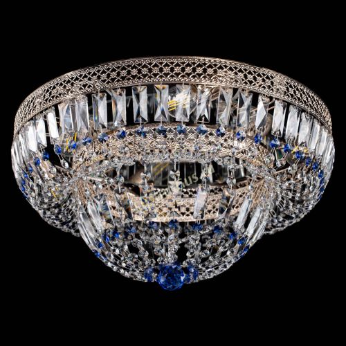 Люстра Венеция Купол пластинка Синяя в Симферополе Гусь Хрустальный