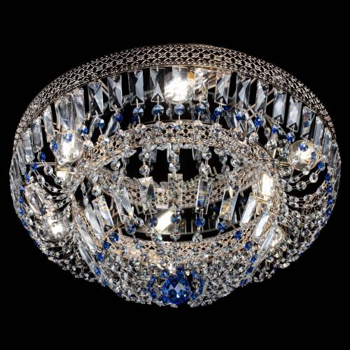 Люстра Венеция Купол пластинка Синяя в Симферополе Гусь Хрустальный