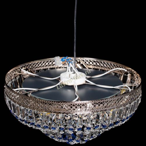 Люстра Венеция Купол пластинка Синяя в Симферополе Гусь Хрустальный