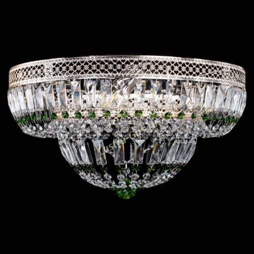 Люстра Венеция Купол пластинка Зеленая в Симферополе Гусь Хрустальный