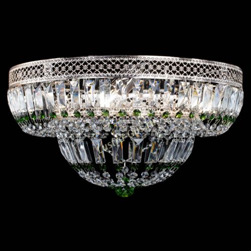 Люстра Венеция Купол пластинка Зеленая в Симферополе Гусь Хрустальный