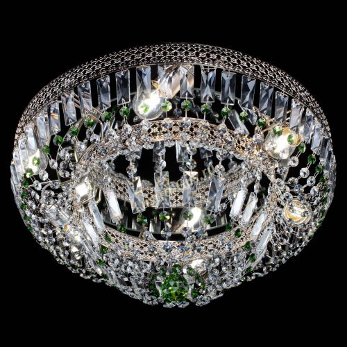 Люстра Венеция Купол пластинка Зеленая в Симферополе Гусь Хрустальный