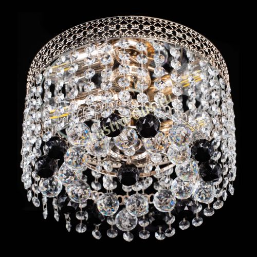 Люстра Венеция шар №2 черная в Симферополе Гусь Хрустальный