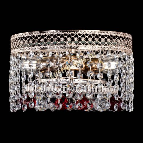 Люстра Венеция шар №2 красная в Симферополе Гусь Хрустальный